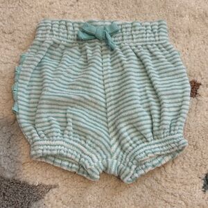 Ruffle Butts Aqua Striped Diaper Cover